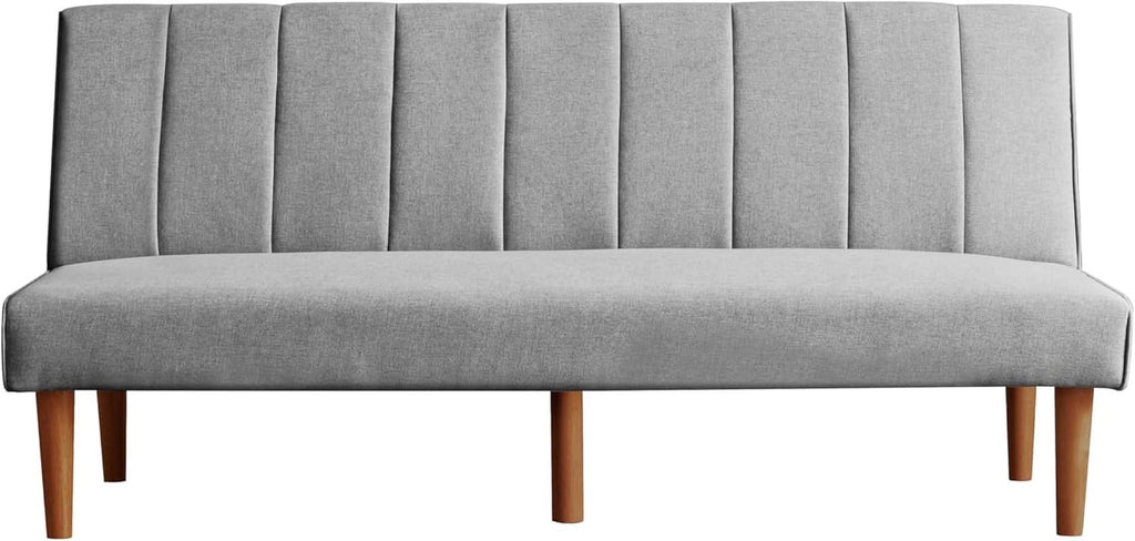Beige Convertible Futon Sofa Bed For Living Room Use