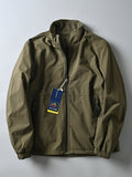 Men's Windproof Waterproof Velvet Warm Stand-up Collar Jacket