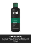 TTO Black Hair and Body Shampoo 500ml - Natural Multipurpose Cleanser for Simplified Routine