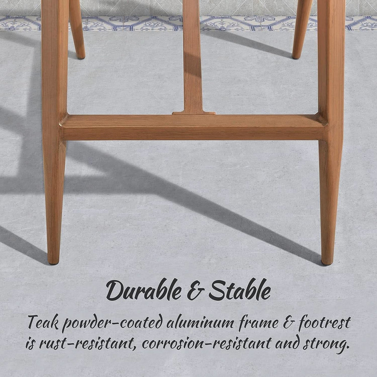 Counter Height Rattan Bar Stools Set Of 4 Outdoor Patio