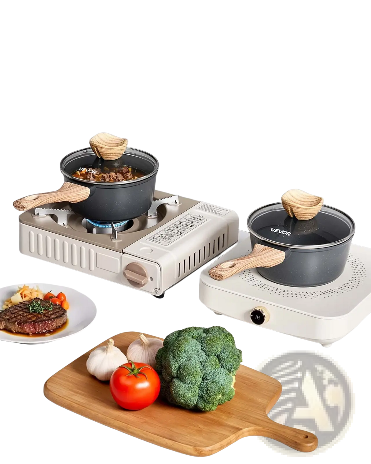 1.5 Qt Nonstick Saucepan with Lid and Wood Handle