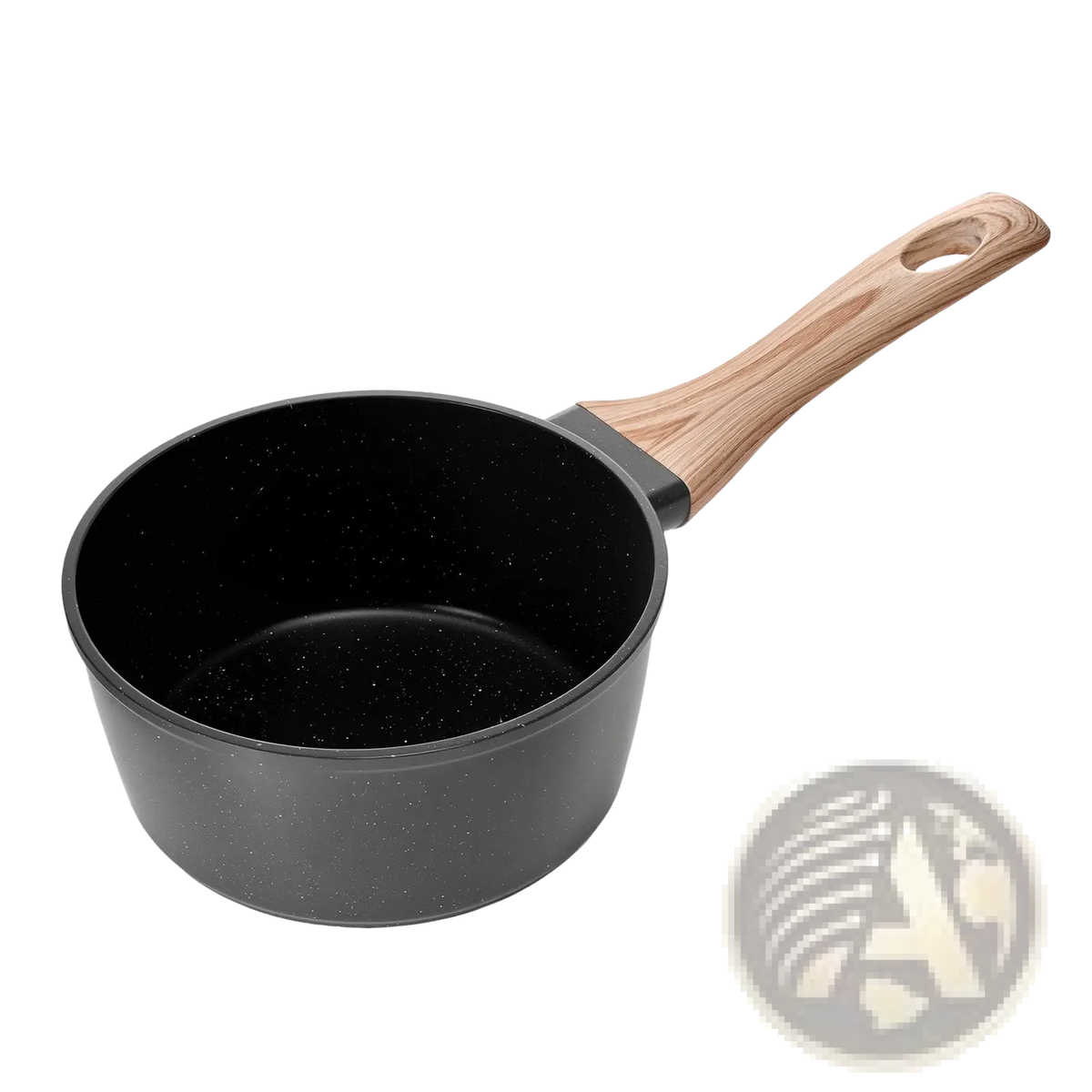 1.5 Qt Nonstick Saucepan with Lid and Wood Handle