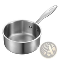 1.5 Qt Stainless Steel Saucepan with Steamer Basket