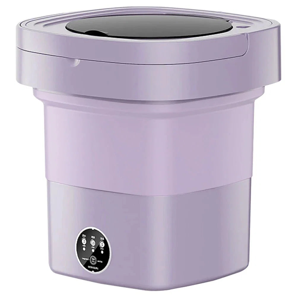 10 L Portable Washing Machine with Timer Folding Washing Machine Laundry Cleaning Washer for Apartment Laundry Camping RV Travel