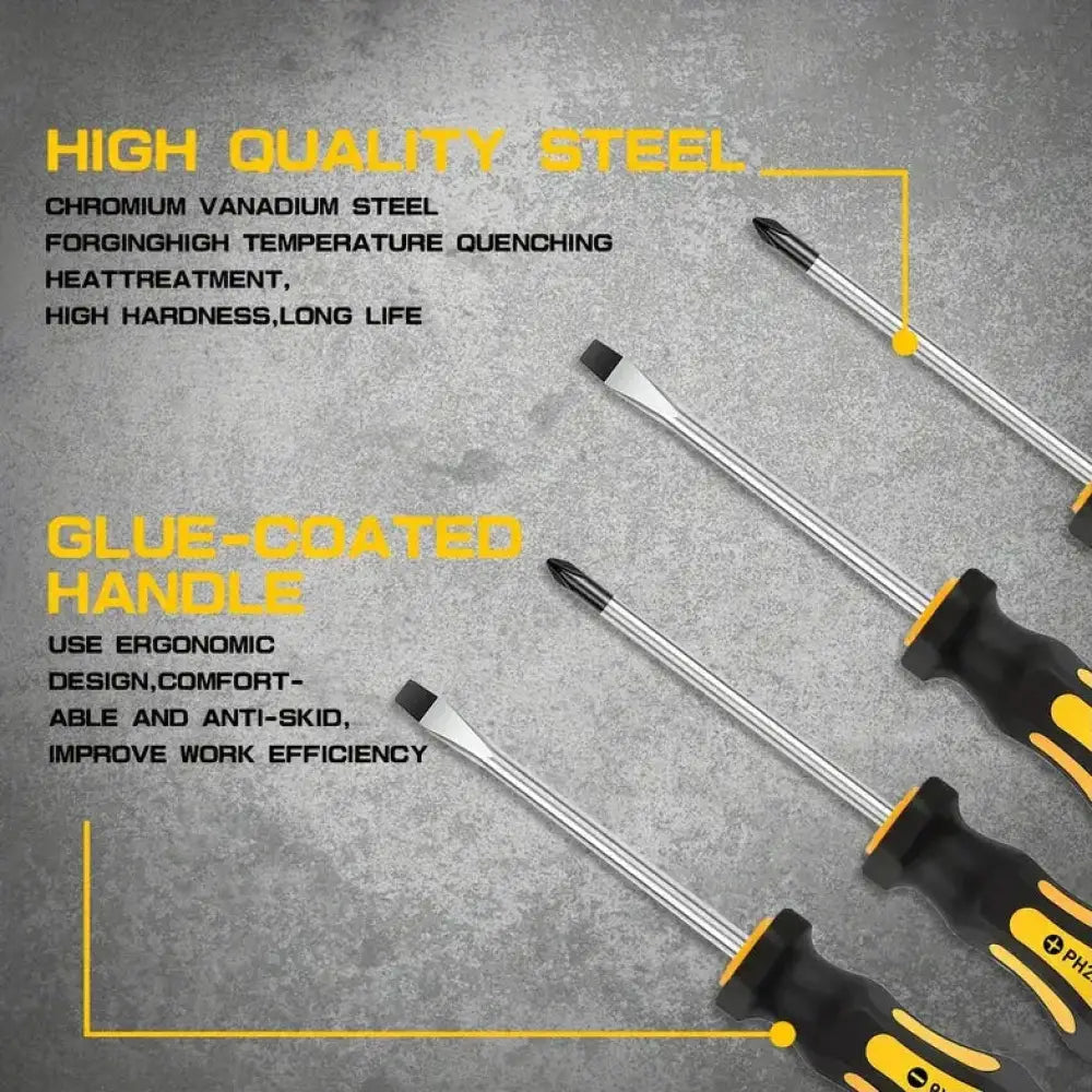 10 Piece Ergonomic Precision Screwdriver Set for Home Diy