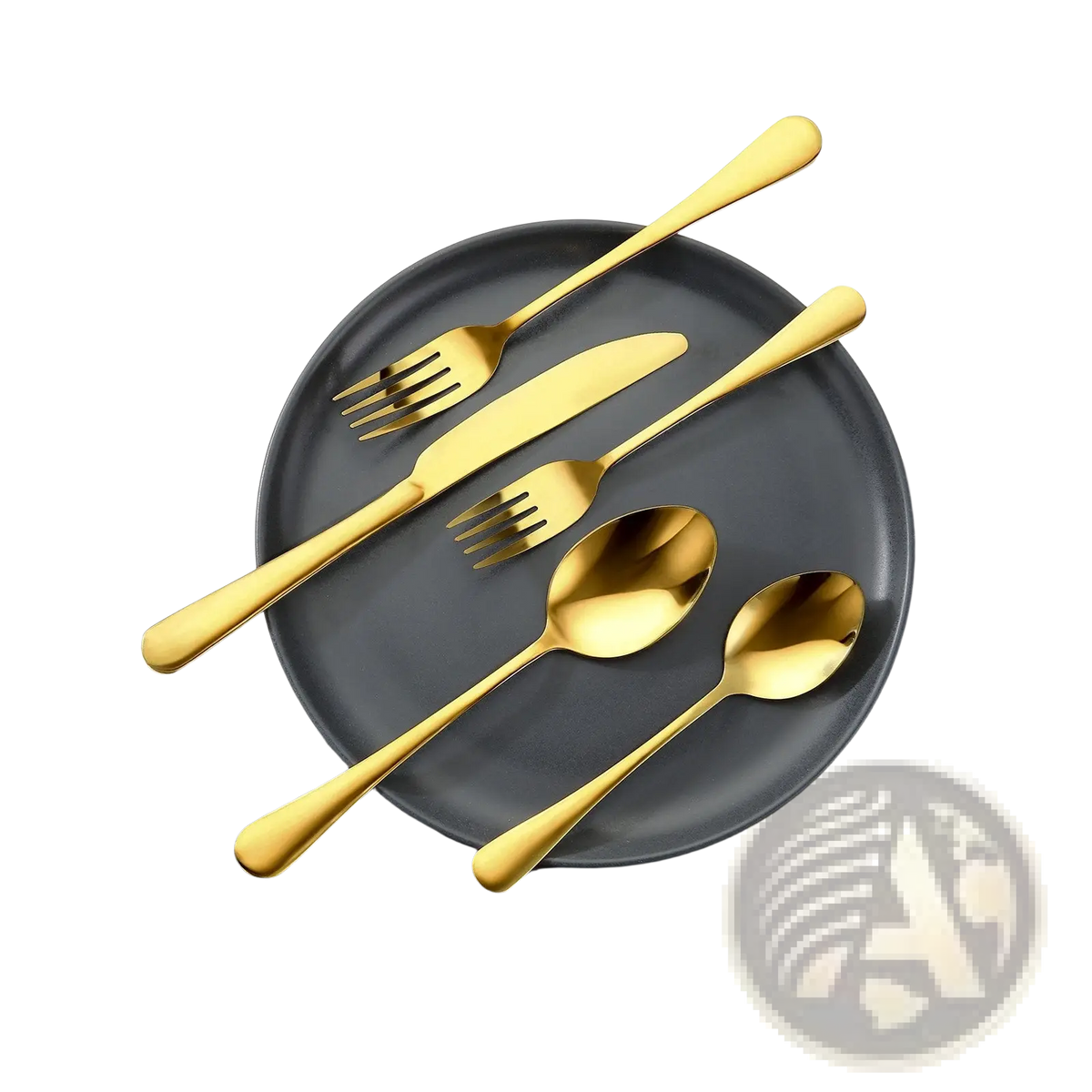 100-piece Gold Stainless Steel Silverware Set for 20
