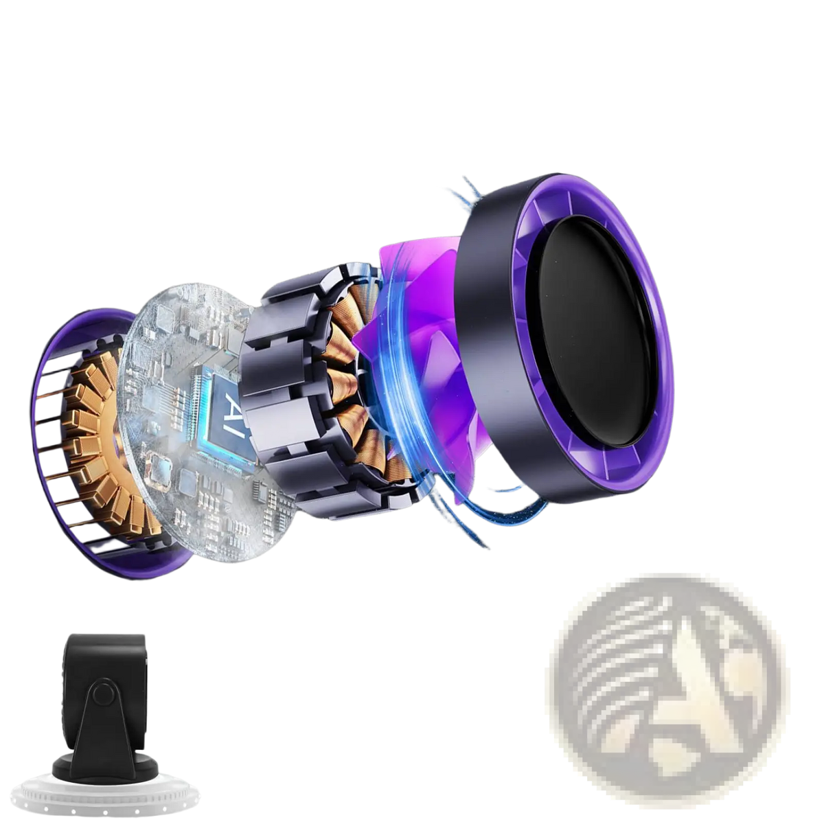 100 Speed Rechargeable Desk Fan with 120 Tilt 4000mah