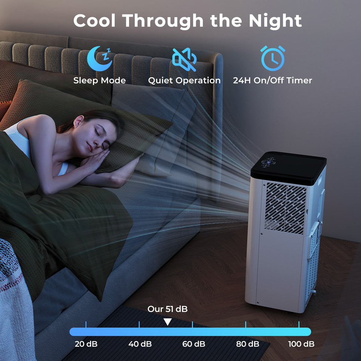 10000 BTU Portable Air Conditioner 3 in 1 Floor AC Unit