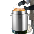 100qt Stainless Steel Stockpot with Strainer Basket