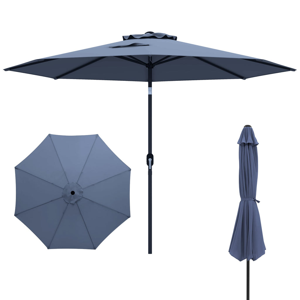 10 Feet Outdoor Patio Umbrella with Tilt Adjustment and Crank