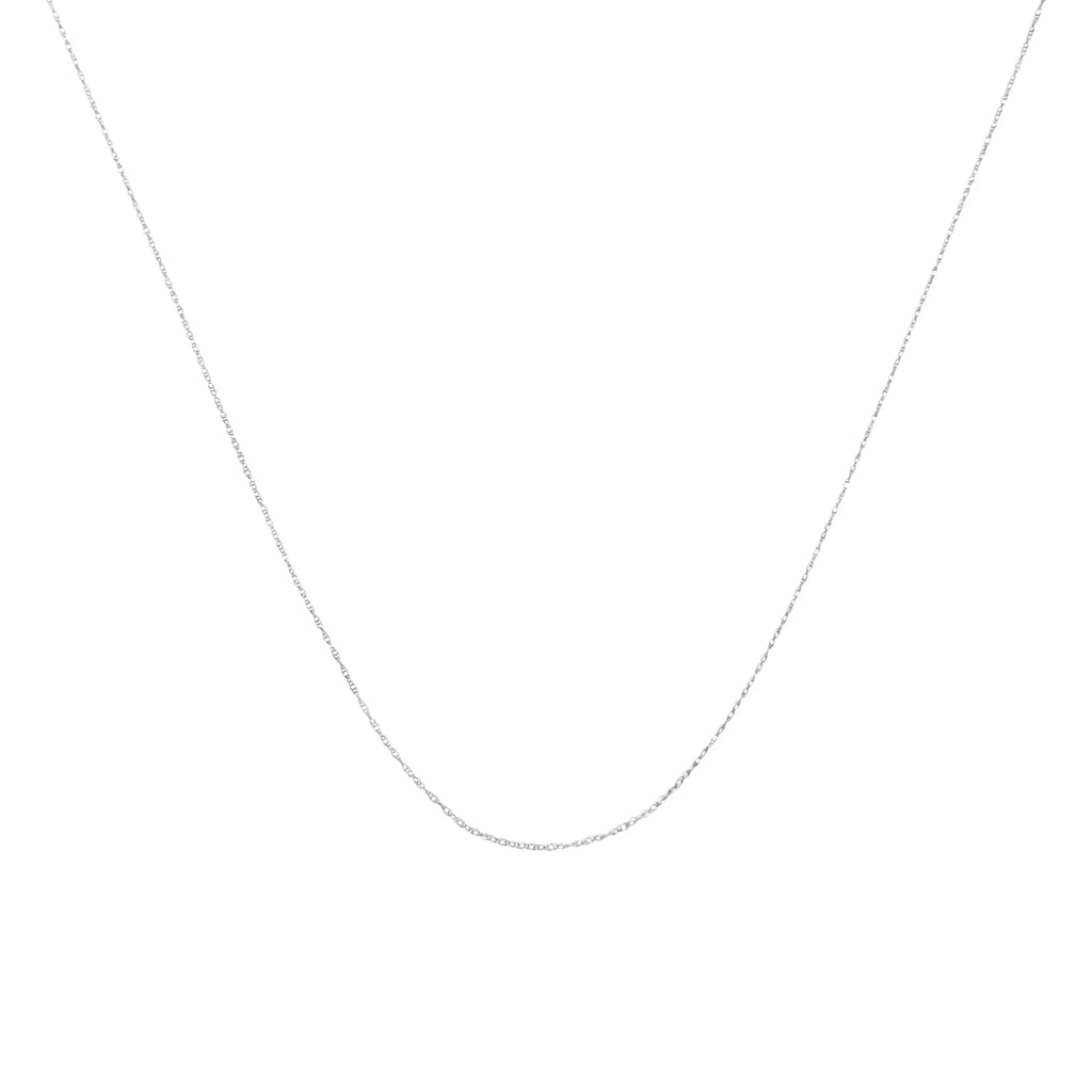 10K Gold 0.5 mm Slender & Dainty Fine Rope Chain Necklace