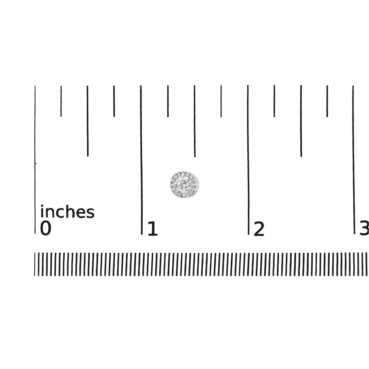 10K White Gold 1.00 Cttw Diamond Hidden Halo Stud Earring (H-I Color, I1-I2 Clarity)