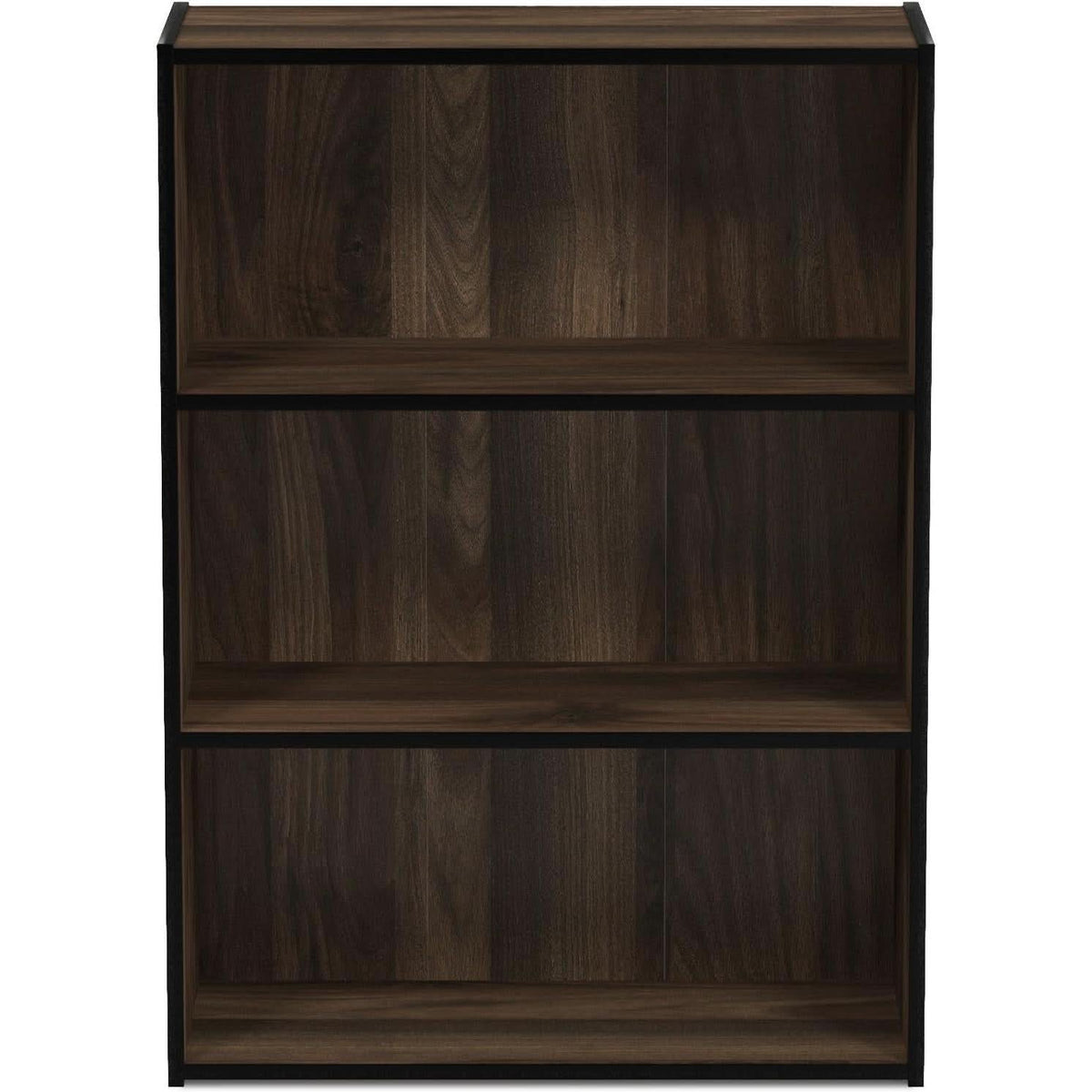 Pasir 3-Tier Open Shelf Bookcase Columbia Walnut Finish