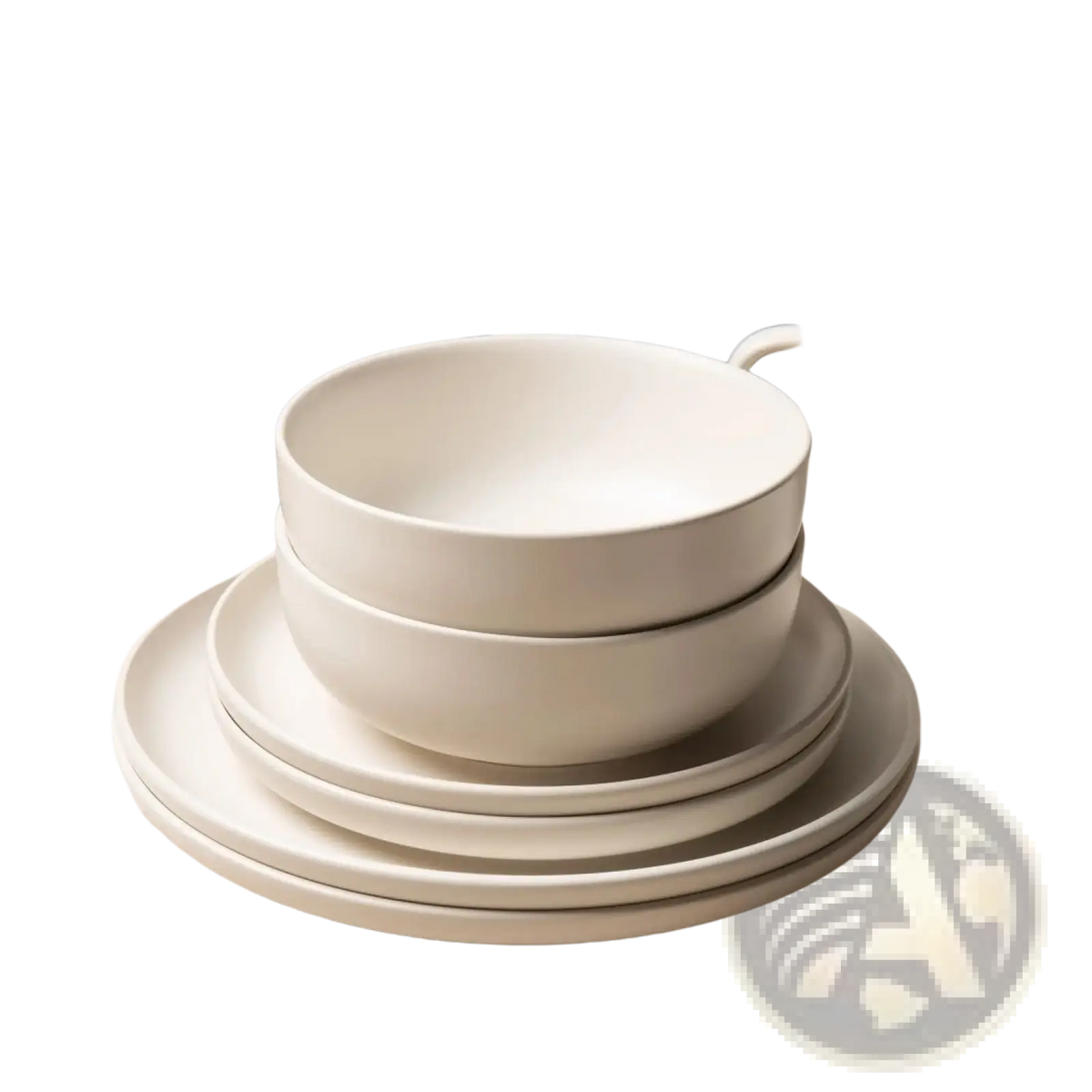 12 Piece Stoneware Dinnerware Set with Mugs for 3