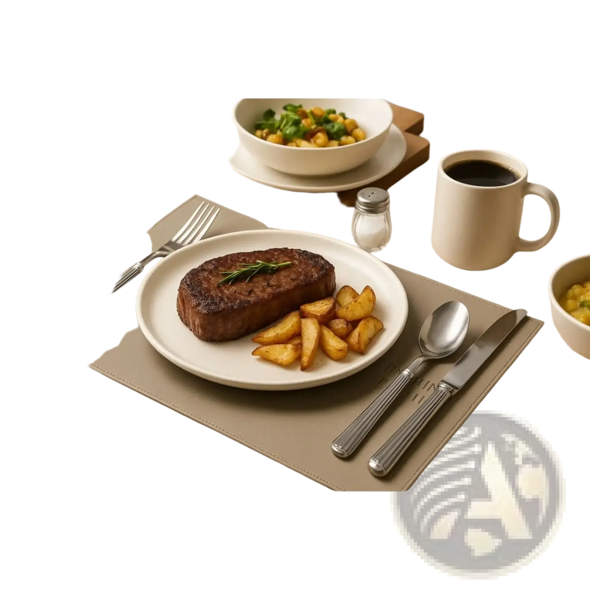 12 Piece Stoneware Dinnerware Set with Mugs for 3