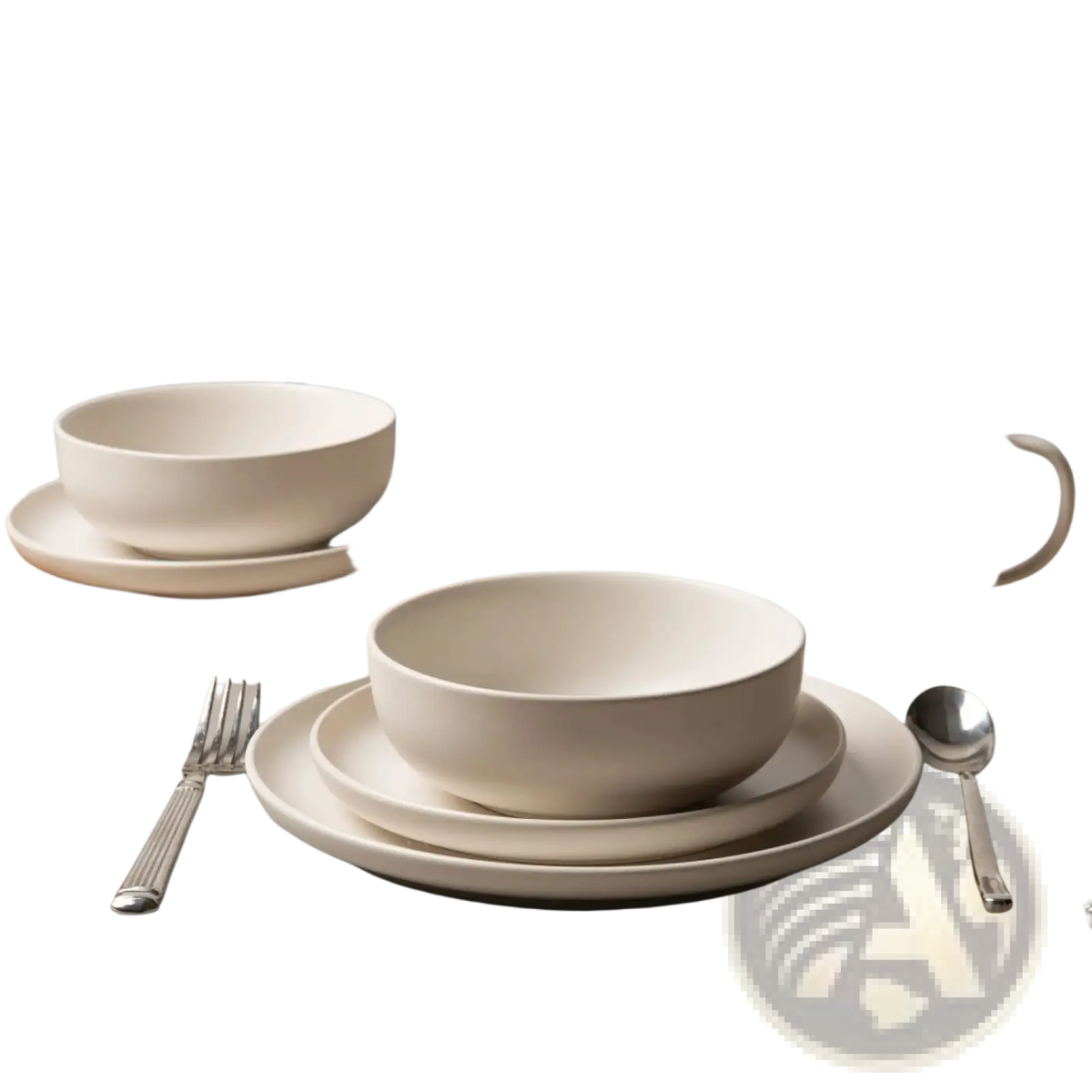 12 Piece Stoneware Dinnerware Set with Mugs for 3