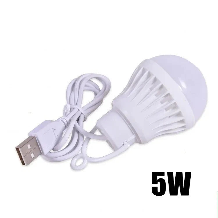 1/2pc 3W/5W/7W Usb Bulb Light Portable Lamp Led for Hiking Camping Tent Travel Work with Notebook Christmas for Home