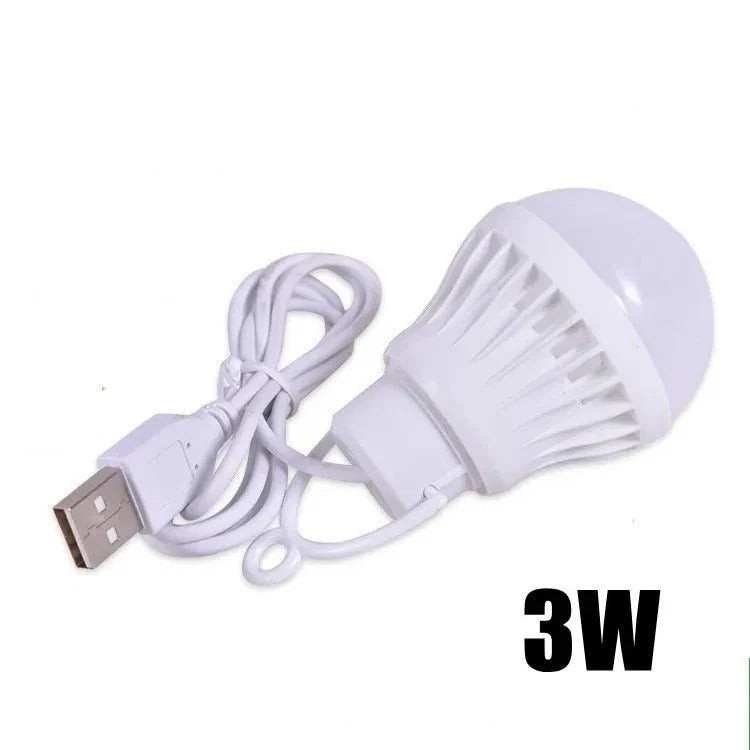 1/2pc 3W/5W/7W Usb Bulb Light Portable Lamp Led for Hiking Camping Tent Travel Work with Notebook Christmas for Home