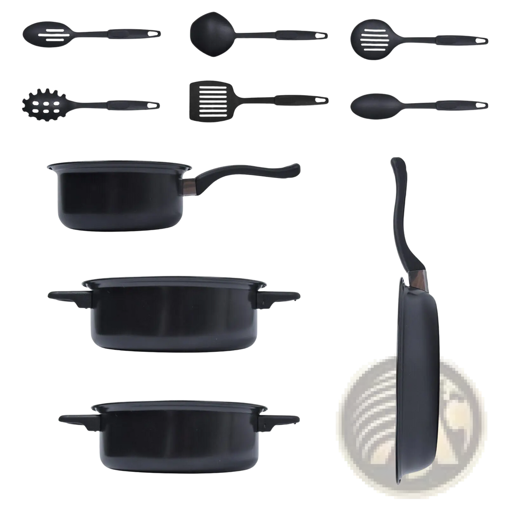 13 Piece Non Stick Cookware Set with Glass Lids