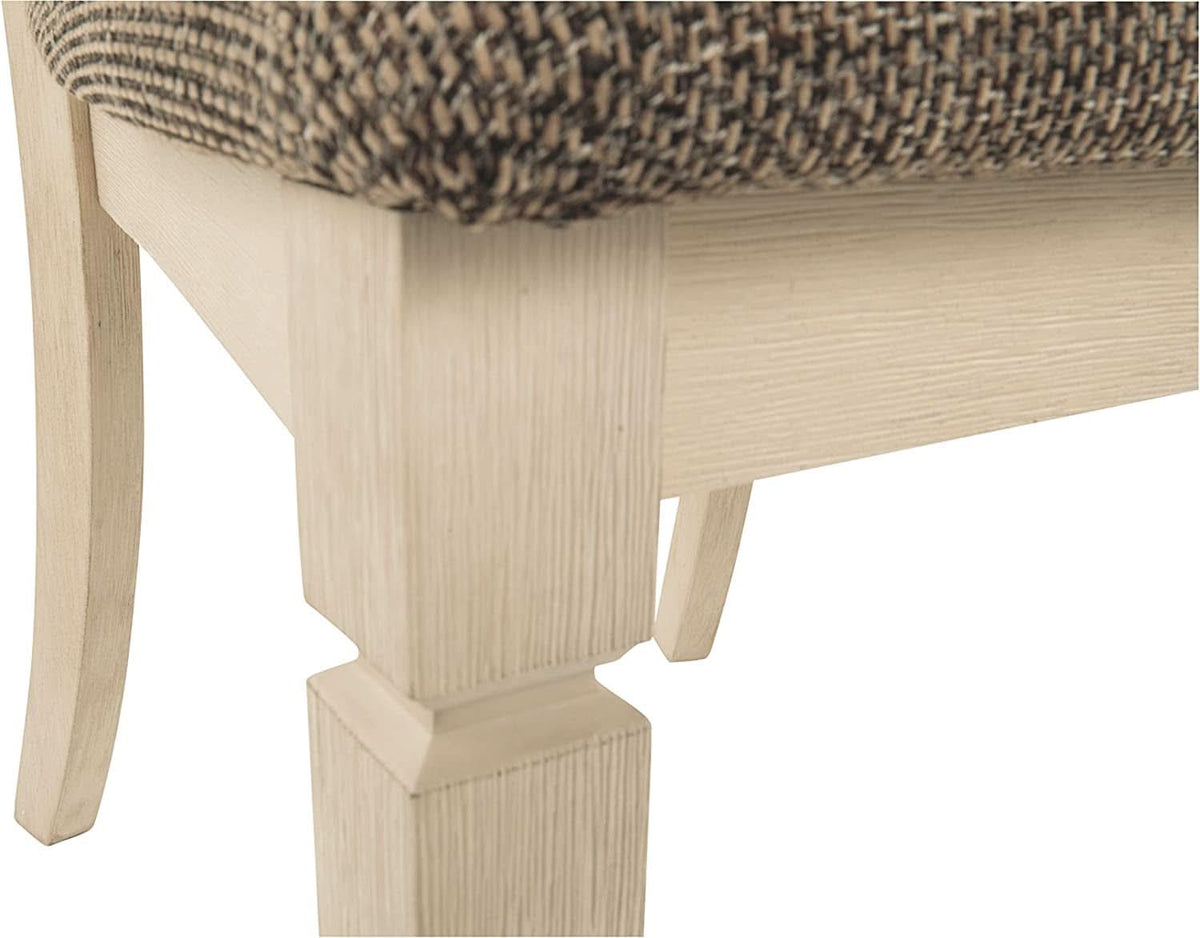 20 Inch Upholstered Dining Chair Antique White Set Of 2