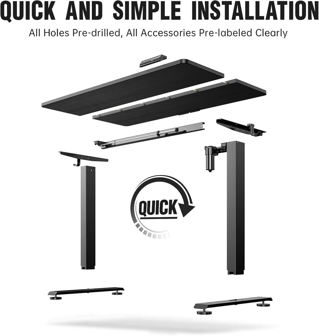 47.2 Inches Electric Standing Desk Height Adjustable