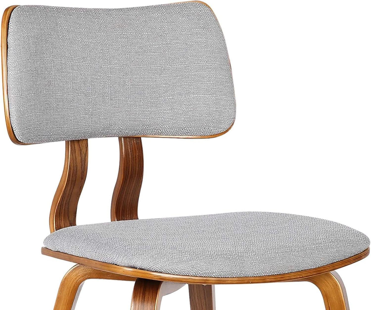 Jaguar Mid Century Modern Dining Chair Grey Fabric Walnut