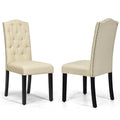 Set of 2 Tufted Upholstered Dining Chairs