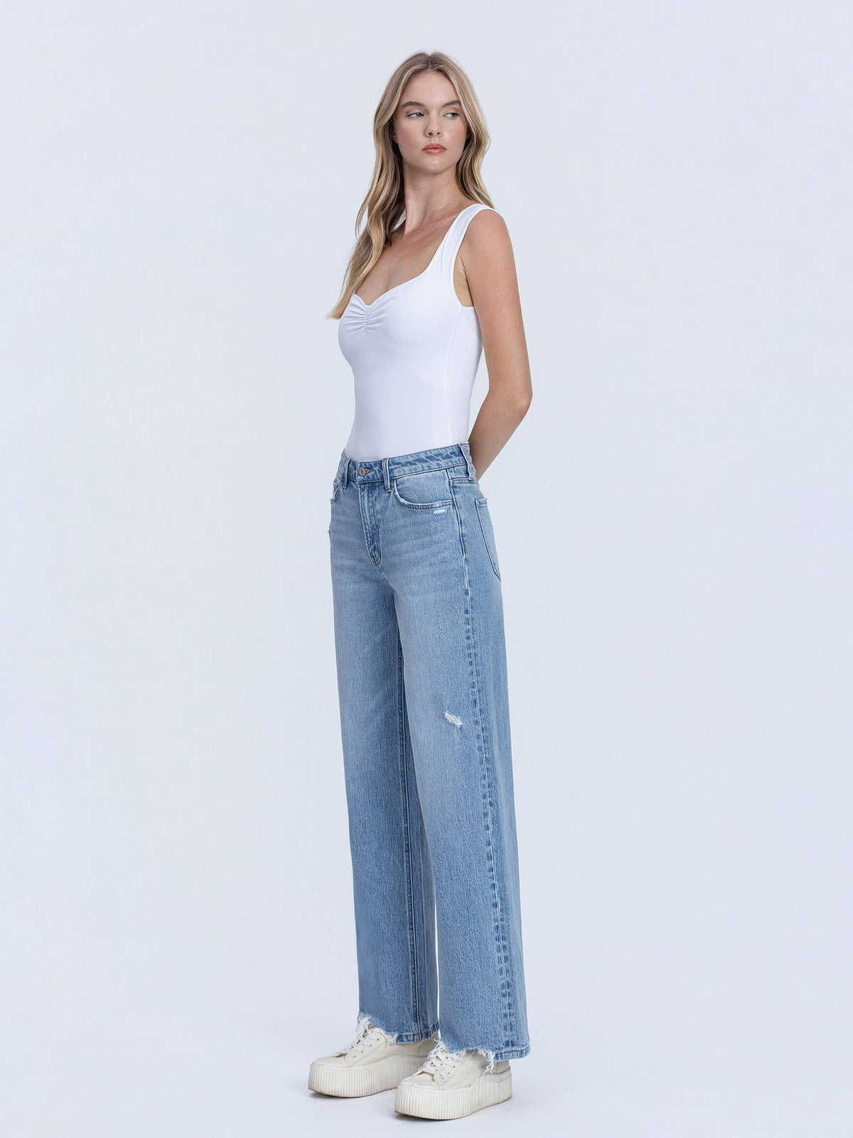 Rosalee High Rise Wide Leg Jeans