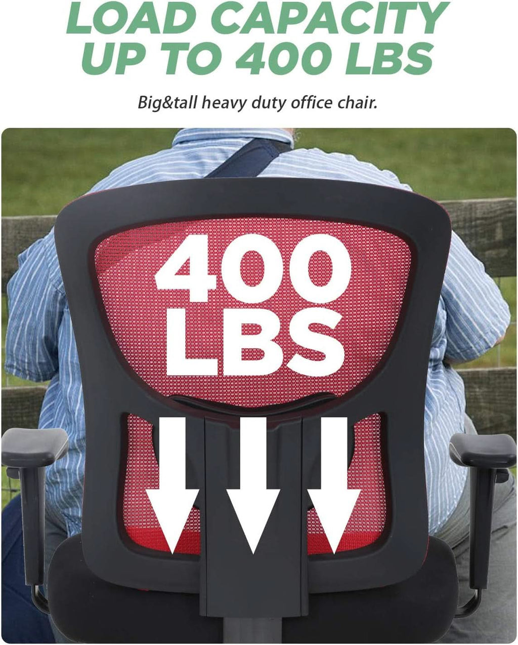 Big and Tall Office Chair With Lumbar Support For Desk