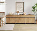 Oak 3 In 1 Modern Sideboard With Adjustable Shelf Unit