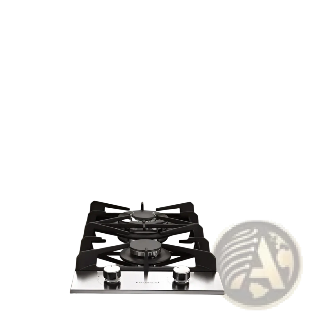 2 Burner Stainless Steel Gas Cooktop with Grates