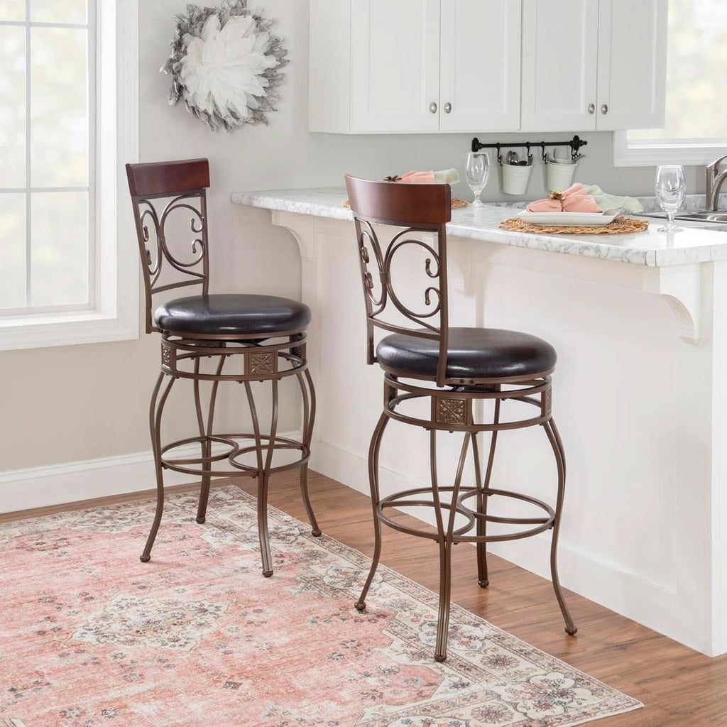 Big And Tall Bar Stool Dark Bronze Bar Height Swivel