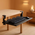 Under Desk Keyboard Tray 27x11 Inch C Clamp Mount Black