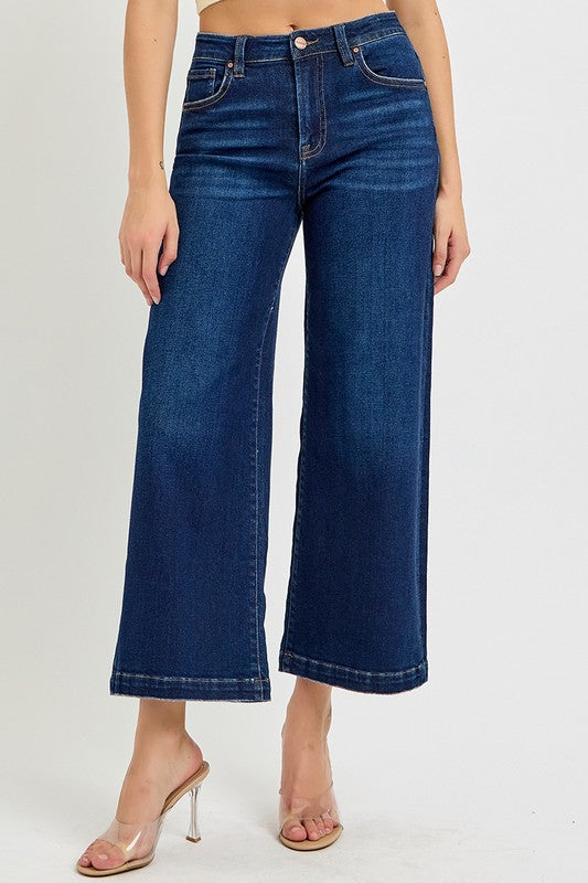 Lettie High Rise Crop Wide Jeans