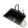25 Inch Granite Kitchen Sink Single Bowl Drop-in Basin