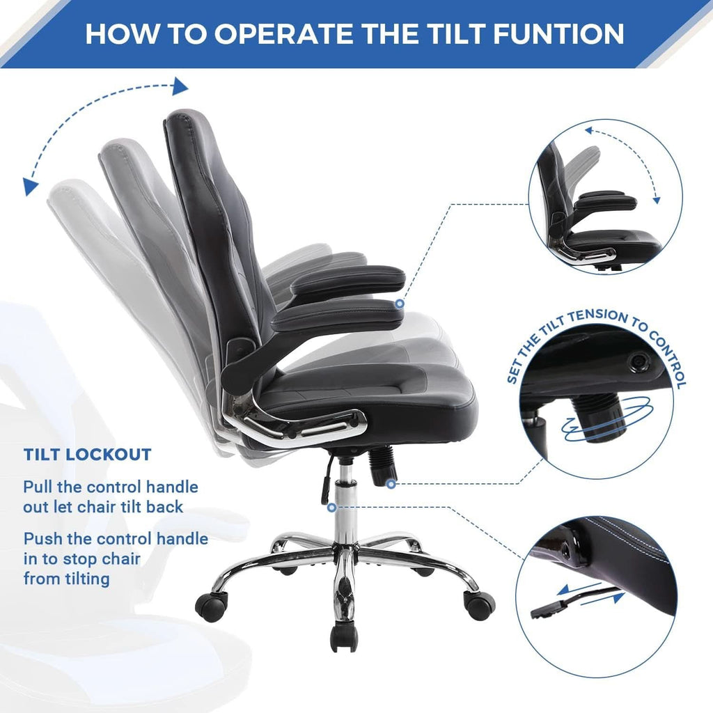 Ergonomic Gaming Chair With Height Adjustability Black