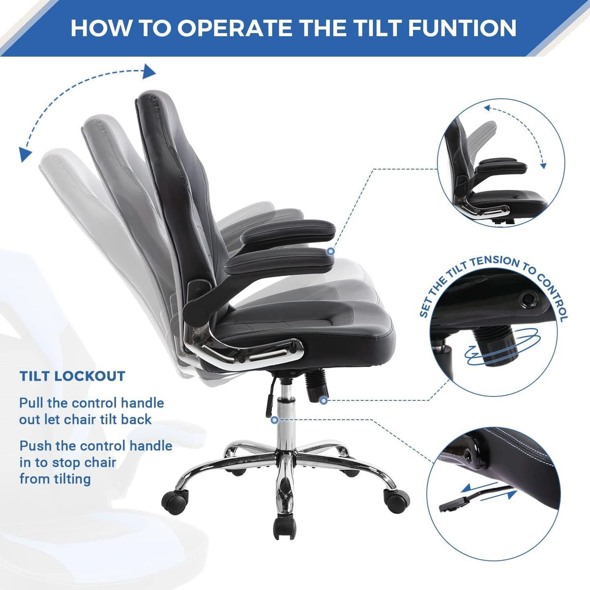 Ergonomic Gaming Chair With Height Adjustability Black