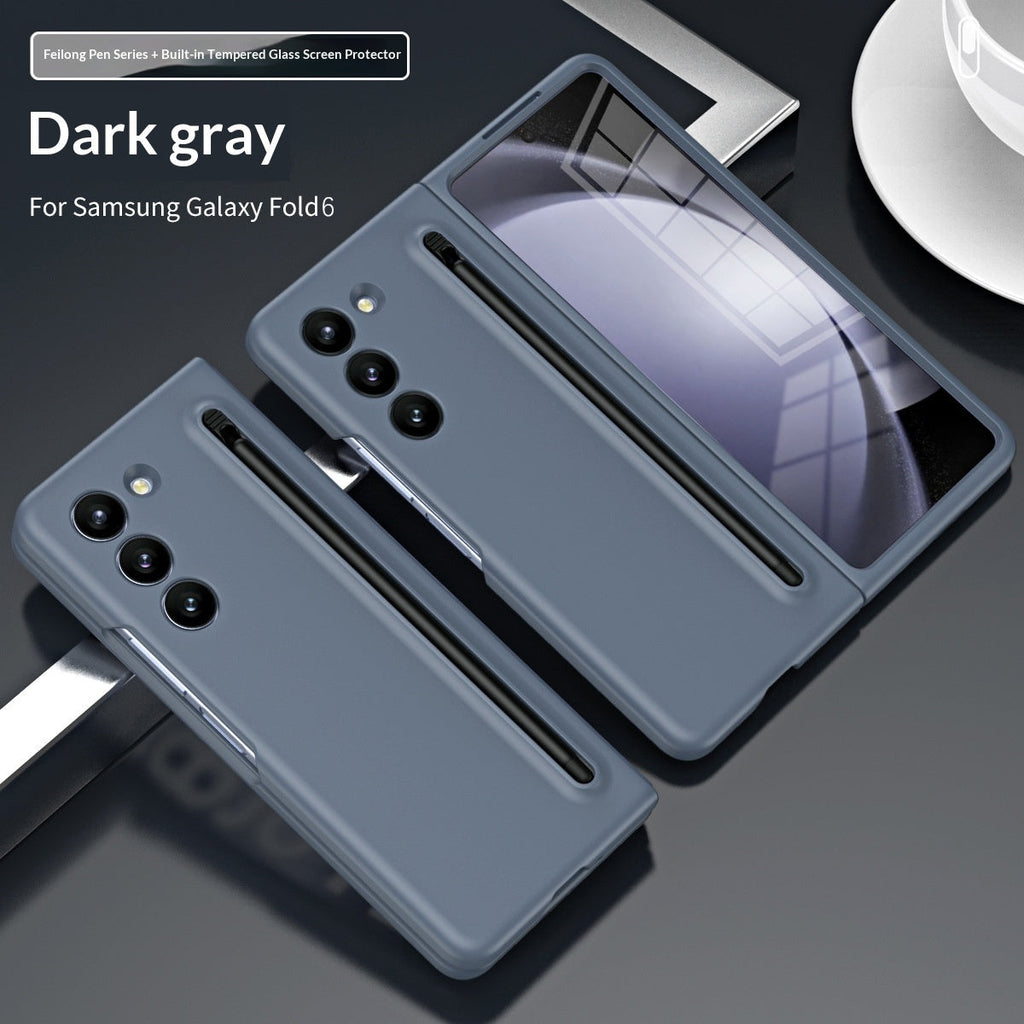 Phone Case With A Skin-feel Hard Shell Pen Slot Storage Strap And Stylus Protection