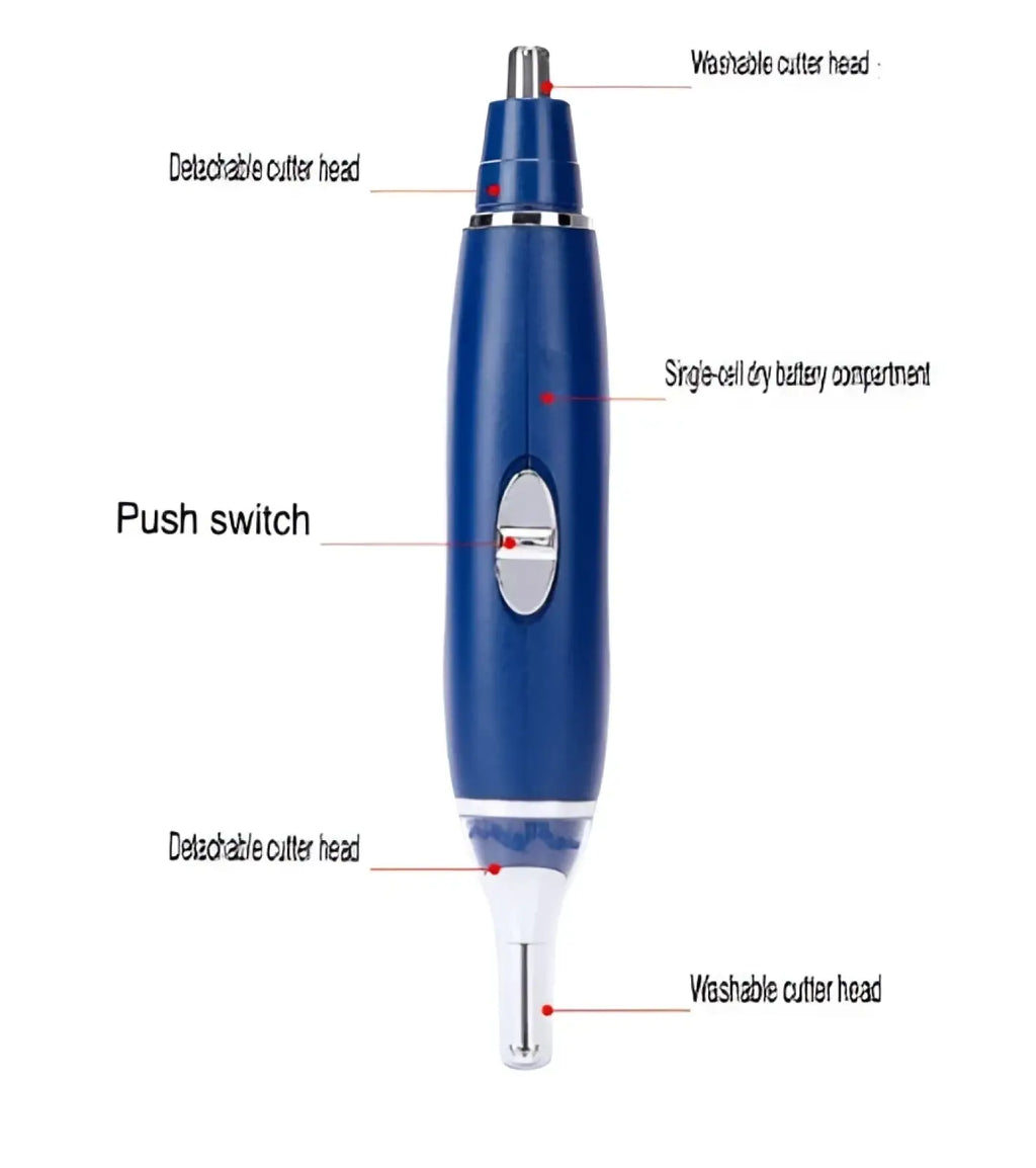 3-in-1 Electric Ear Nose and Pet Nail Trimmer Blue