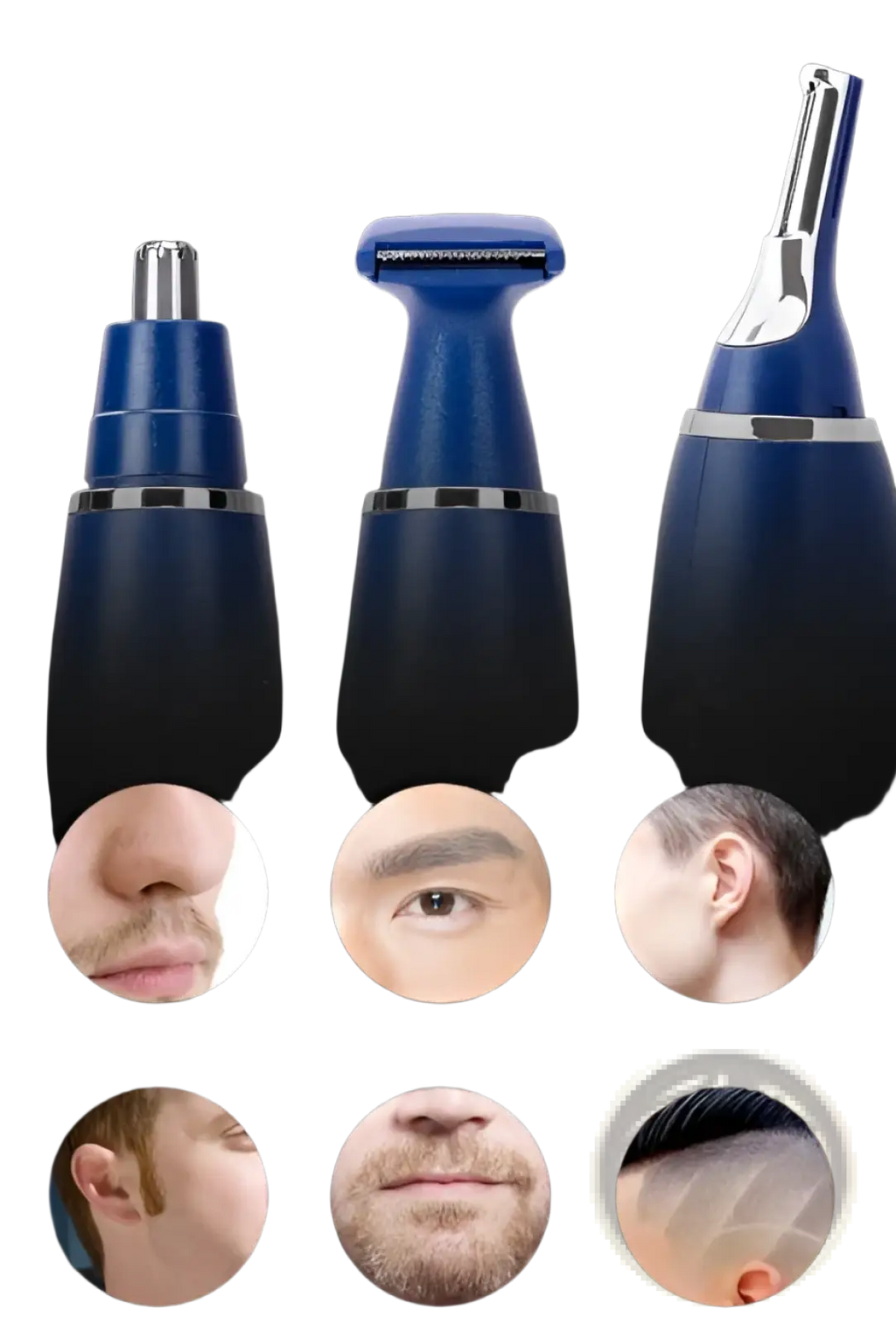 3-in-1 Electric Ear Nose and Pet Nail Trimmer Blue