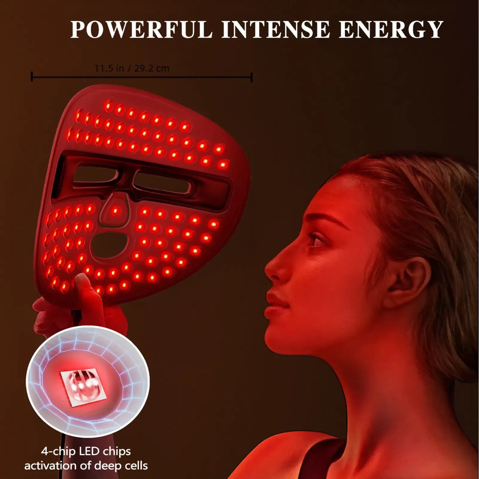 3-in-1 Wireless Led Red Light Therapy Facial Mask