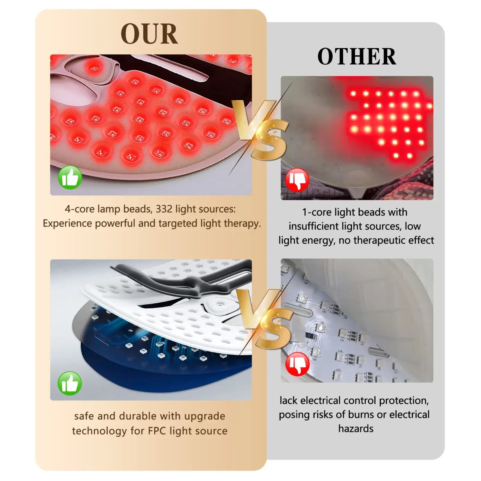 3-in-1 Wireless Led Red Light Therapy Facial Mask