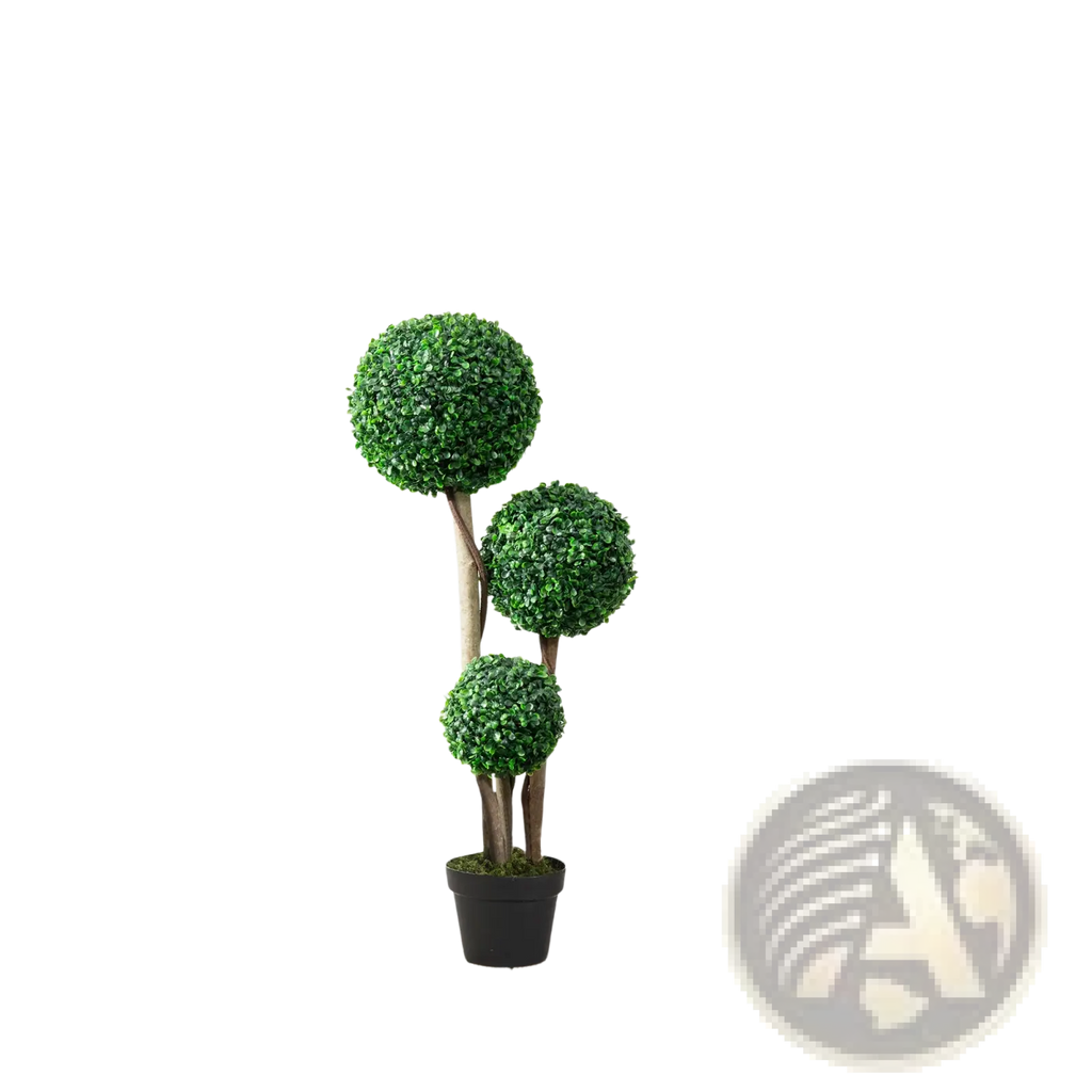 3 Ball Boxwood Topiary Artificial Tree in Pot