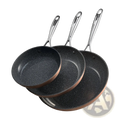 3-piece Nonstick Ceramic Frying Pan Set with Handles