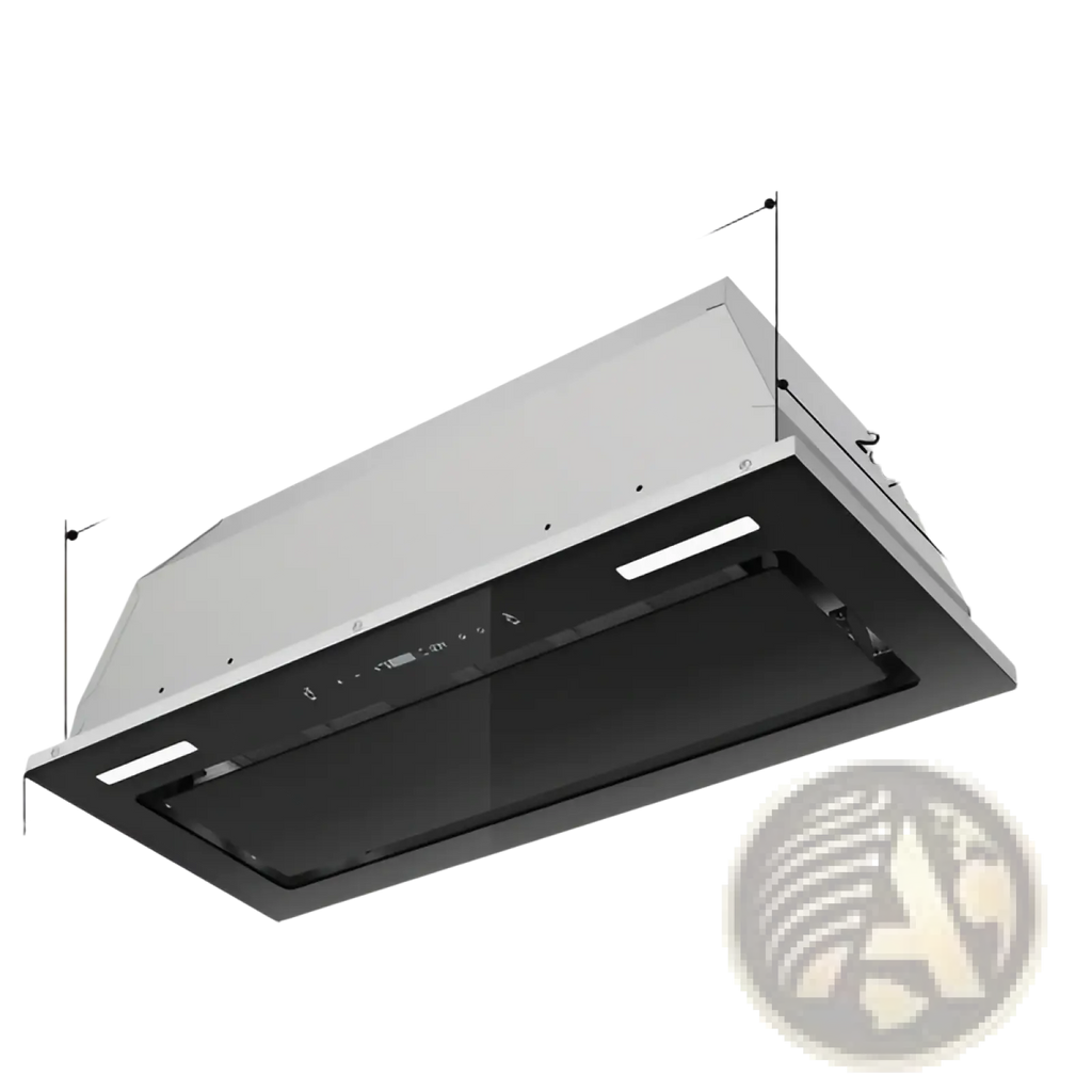 30 Inch Range Hood Insert 800 Cfm Black Glass Vent Fan