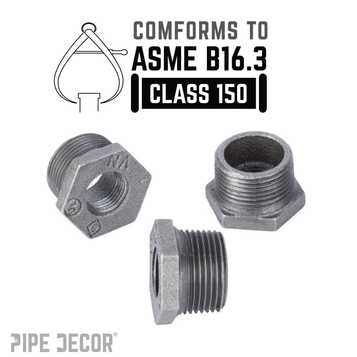 1 1/4 in. x 1 in. Black Bushing