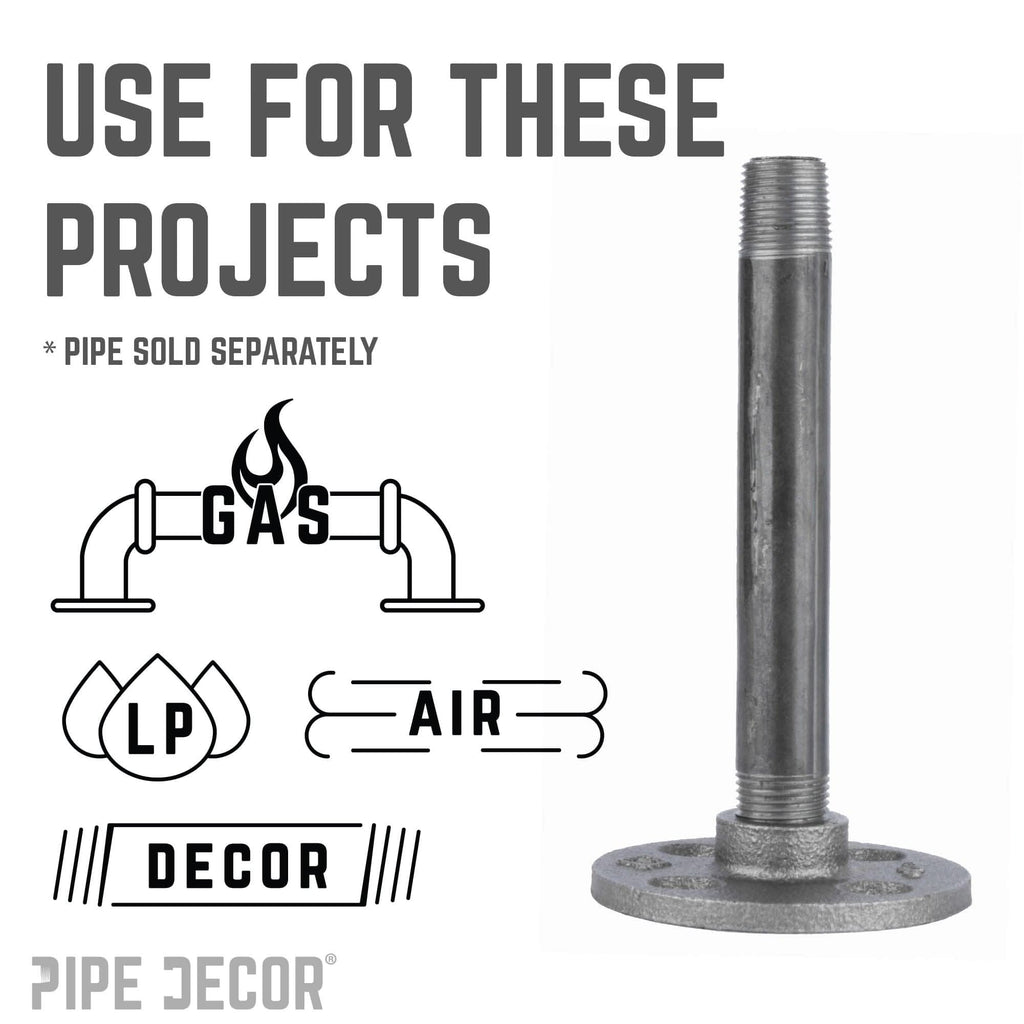 1 in. Black Floor Flange