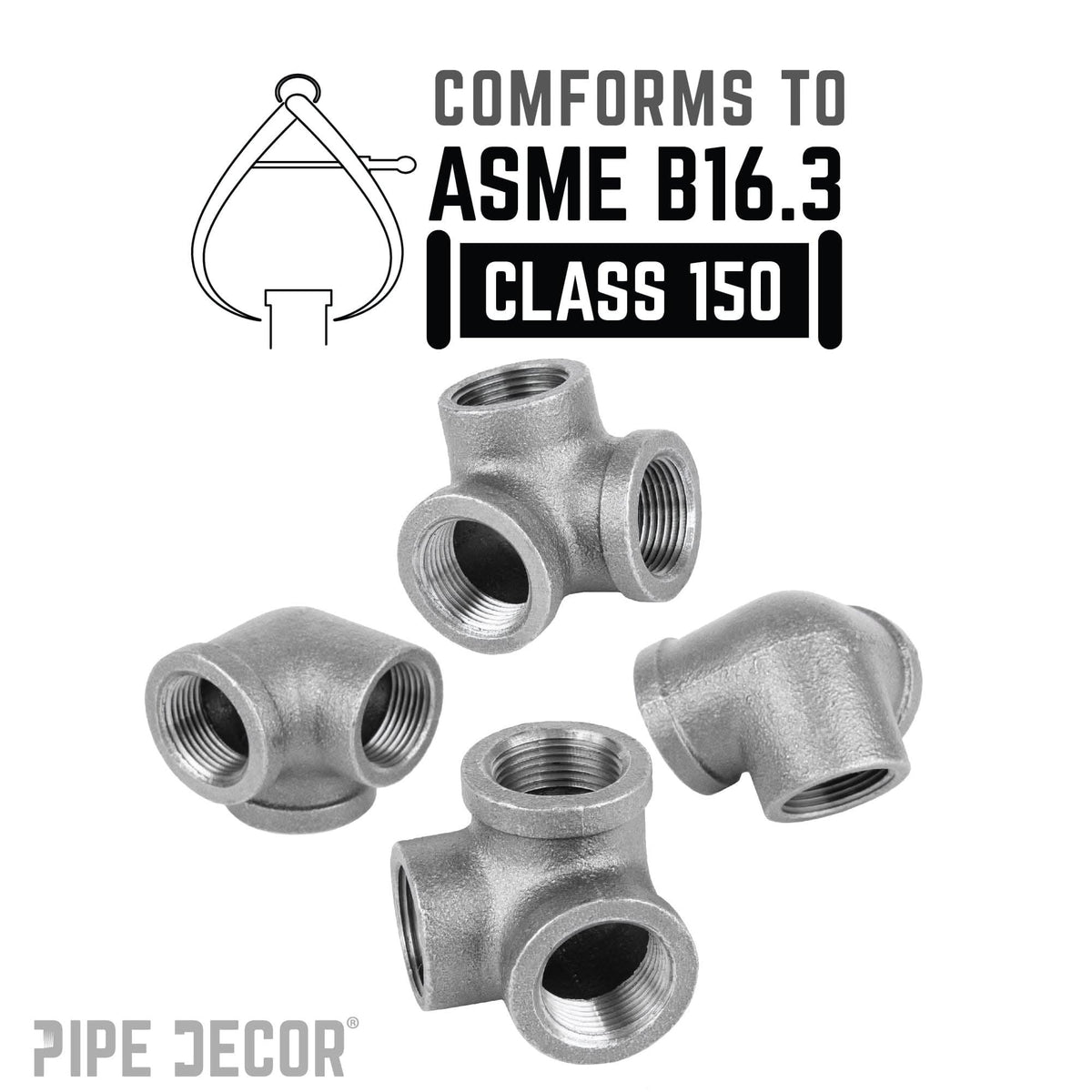 1 in. Black Side Outlet Elbow