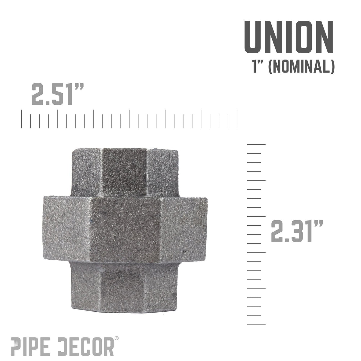 1 in. Black Union