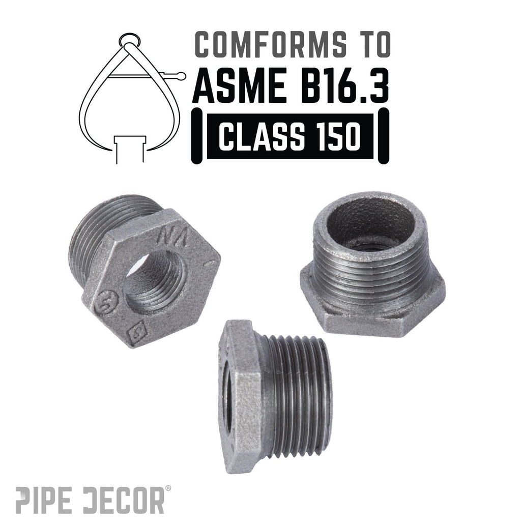 1 1/2 in. x 3/4 in. Black Bushing
